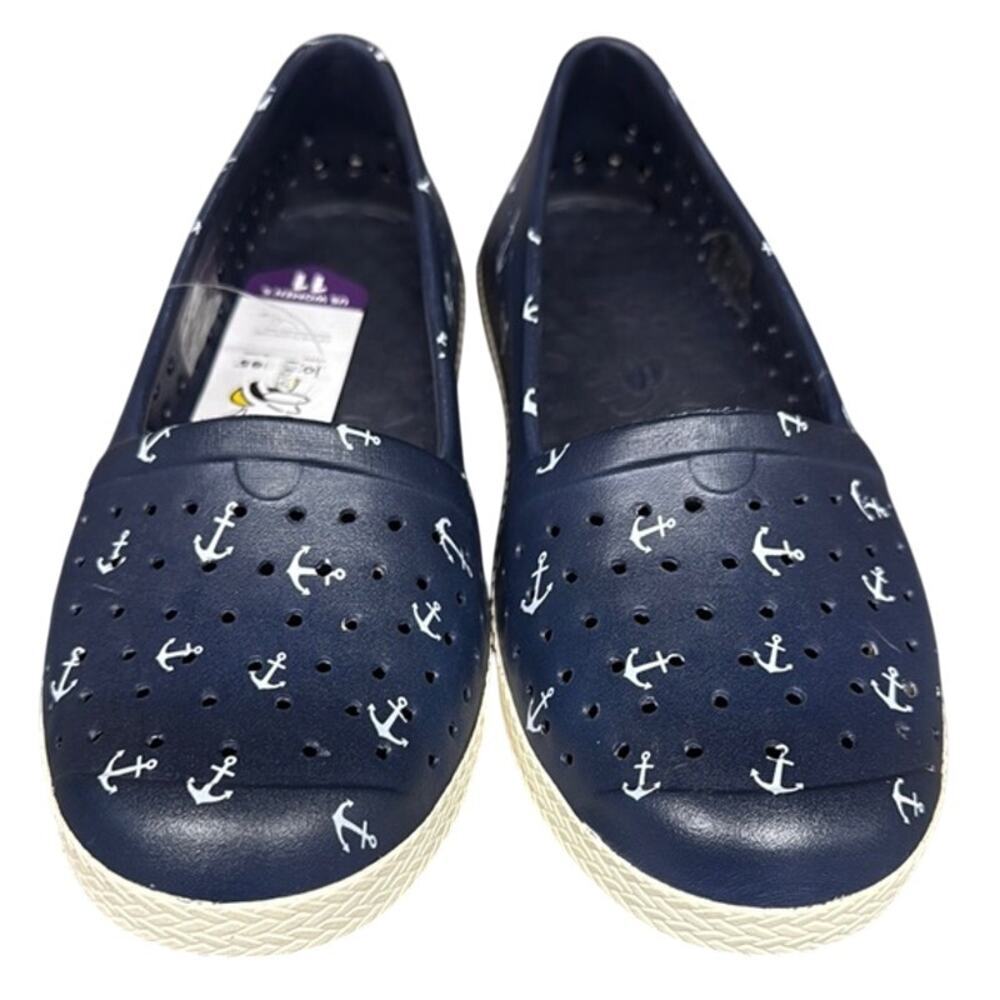 New with Tags‎ Women's Joybees Eva Navy Anchors Espadrille Comfort Shoes Size 11